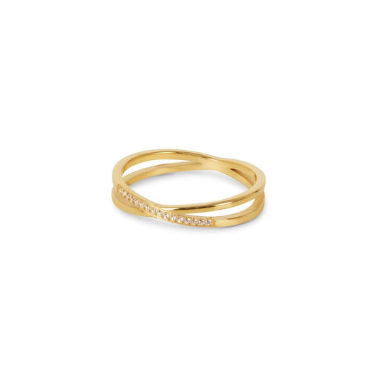 Anel Lucia Duplo Banhado em Ouro 18k Anel Lucia Duplo Banhado em Ouro 18k Minha loja Ouro 14 