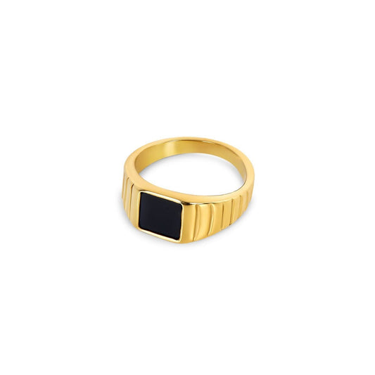 Anel Noir Banhado em Ouro 18k Anel Noir Banhado em Ouro 18k Minha loja Ouro 14 