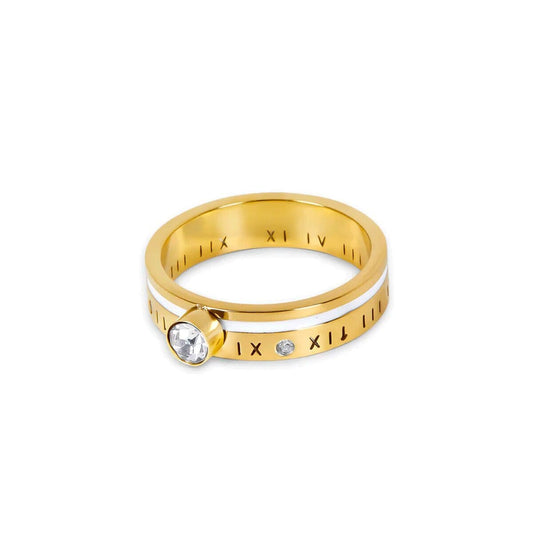Anel Rainha Pedra Cristal Banhado em Ouro 18k Anel Rainha Pedra Cristal Banhado em Ouro 18k Minha loja Ouro 14 