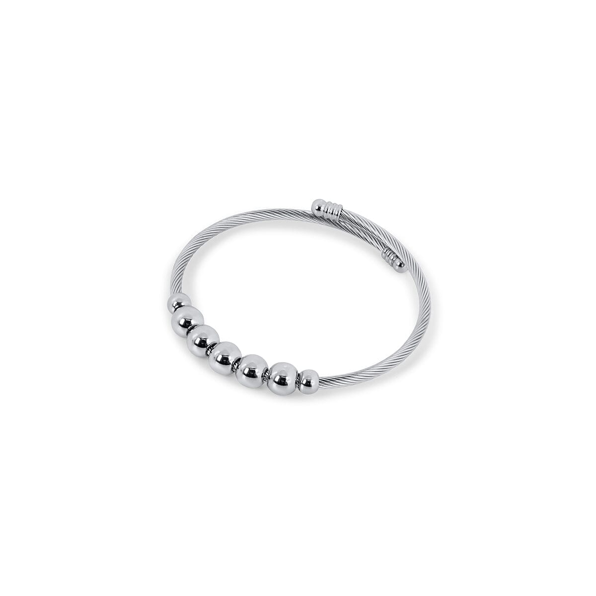 Bracelete Anti-stress Ajustável Esferas - Prata Bracelete Esferas Banhado em Ouro 18K - Prata Minha loja Prata 