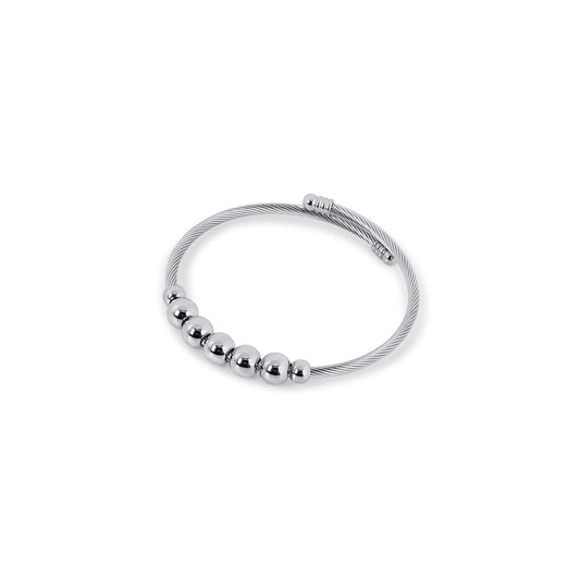 Bracelete Anti-stress Ajustável Esferas - Prata Bracelete Esferas Banhado em Ouro 18K - Prata Minha loja Prata 
