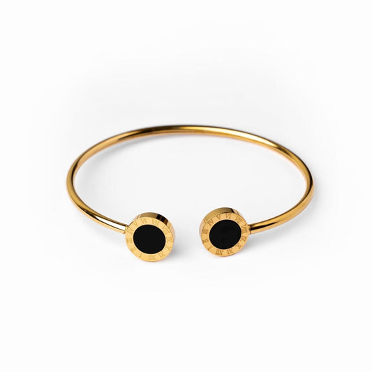 Bracelete Ônix Banhado em Ouro 18K Bracelete Ônix Banhado em Ouro 18K Minha loja 17cm
