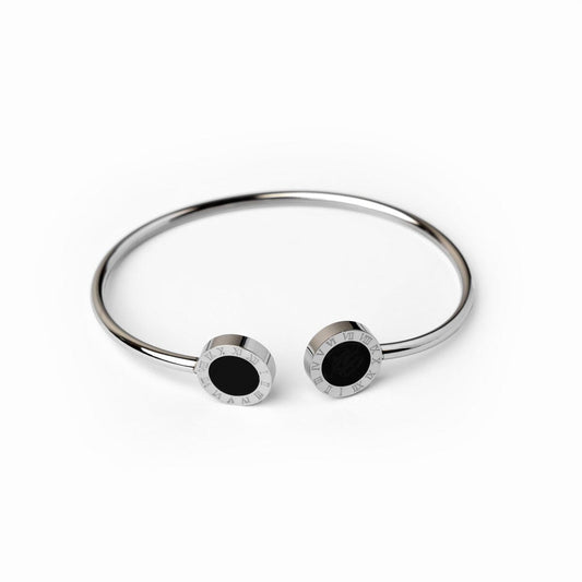 Bracelete Ônix - Prata Bracelete Ônix Banhado em Ouro 18K - Prata Minha loja Prata