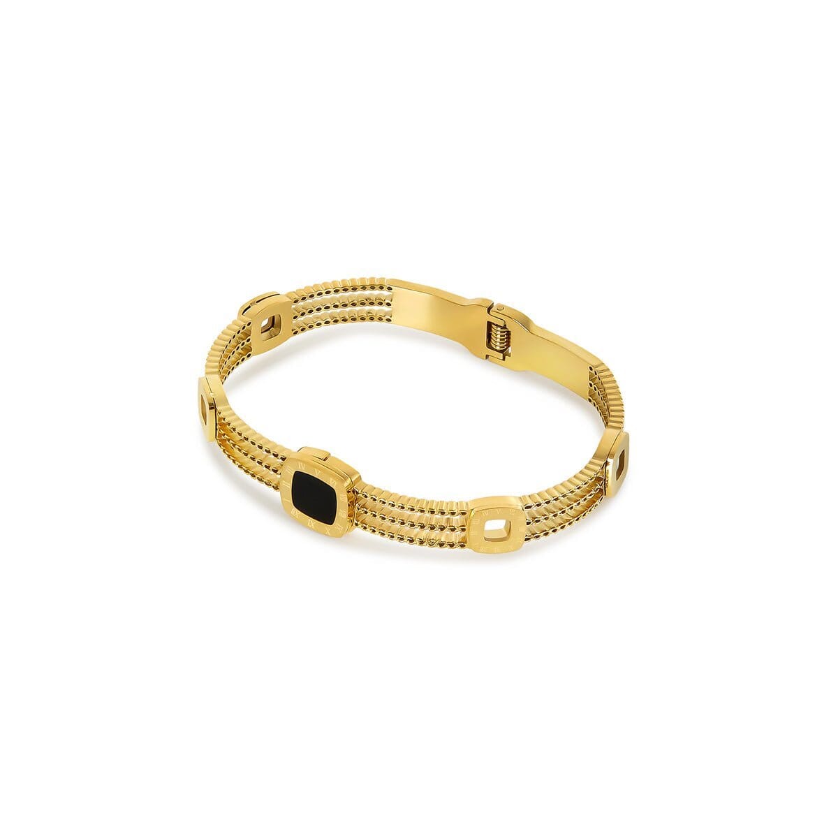 Bracelete Ônix Summer Banhado em Ouro 18k Bracelete Ônix Summer Banhado em Ouro 18k Minha loja Ouro 