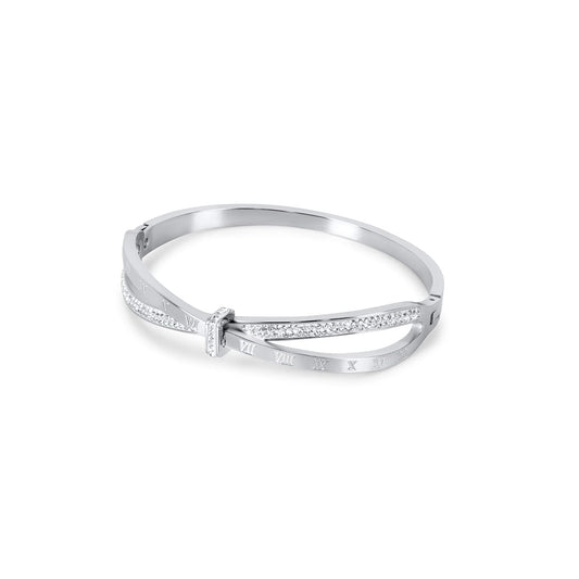 Bracelete Romano Zircônia - Prata Bracelete Romano Zircônia Banhado em Ouro 18K - Prata Minha loja 17cm
