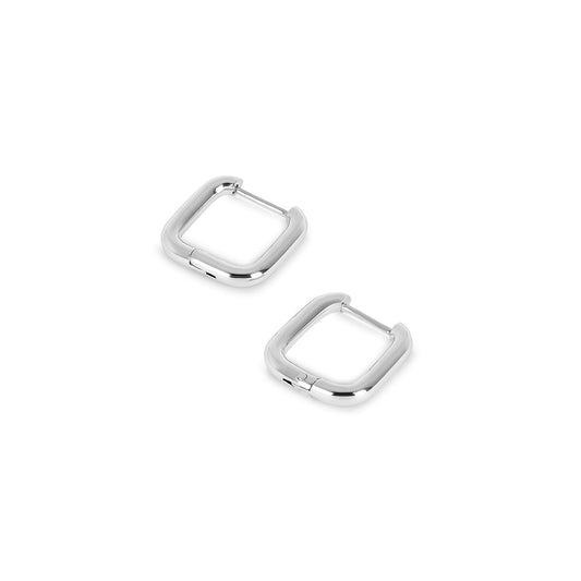 Brinco Argola Quadrado - Prata Brinco Argola Quadrado - Prata Minha loja Prata
