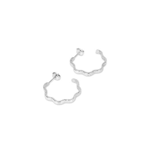 Brinco Argola Wavy Texture - Prata Brinco Argola Wavy Texture - Prata Minha loja Prata