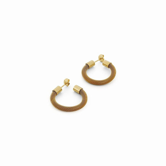 Brinco de Argola Isabella Malha Banhado em Ouro 18K Brinco de Argola Isabella Malha Banhado em Ouro 18K Minha loja Ouro 
