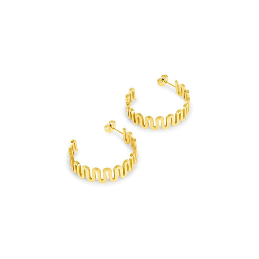Brinco Zig Zag Banhado em Ouro 18k Brinco Zig Zag Banhado em Ouro 18k Minha loja Ouro