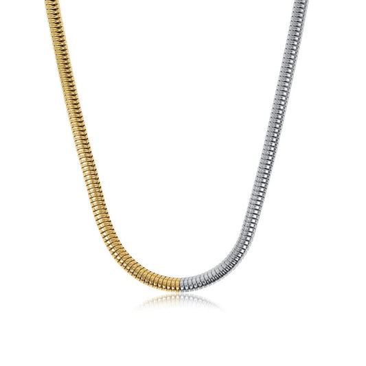 Colar Contraste Malha Banhado em Ouro 18K Colar Contraste Malha Banhado em Ouro 18K Minha loja 45cm 