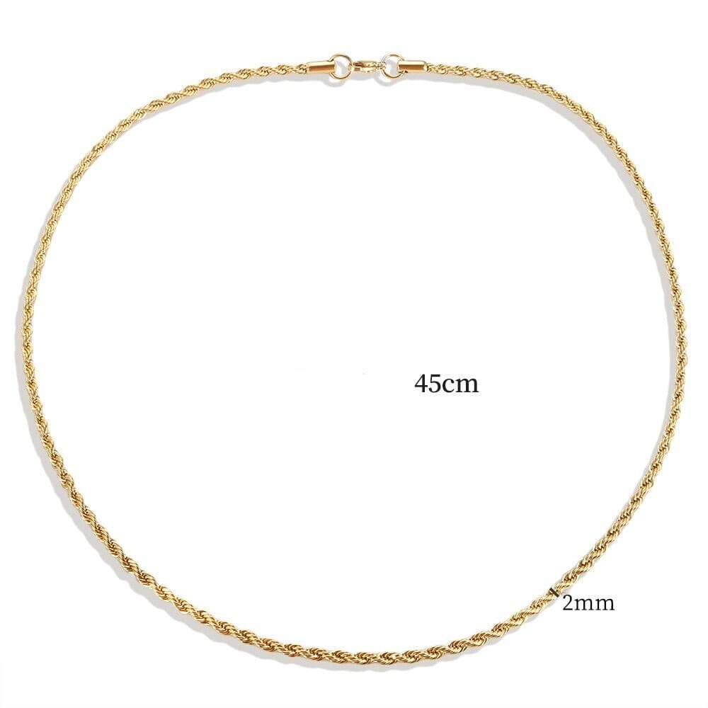 Colar Cordão Baiano Fino 2mm Banhado em Ouro 18k Colar Cordão Baiano Fino 2mm Banhado em Ouro 18k Minha loja 