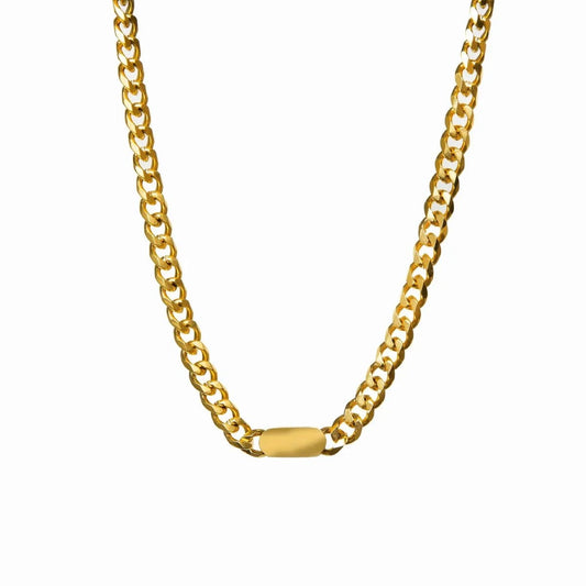 Colar Corrente Pingente Retangular Minimalista Banhado em Ouro 18K Colar Corrente Pingente Retangular Minimalista Banhado em Ouro 18K Minha loja Ouro 45cm 