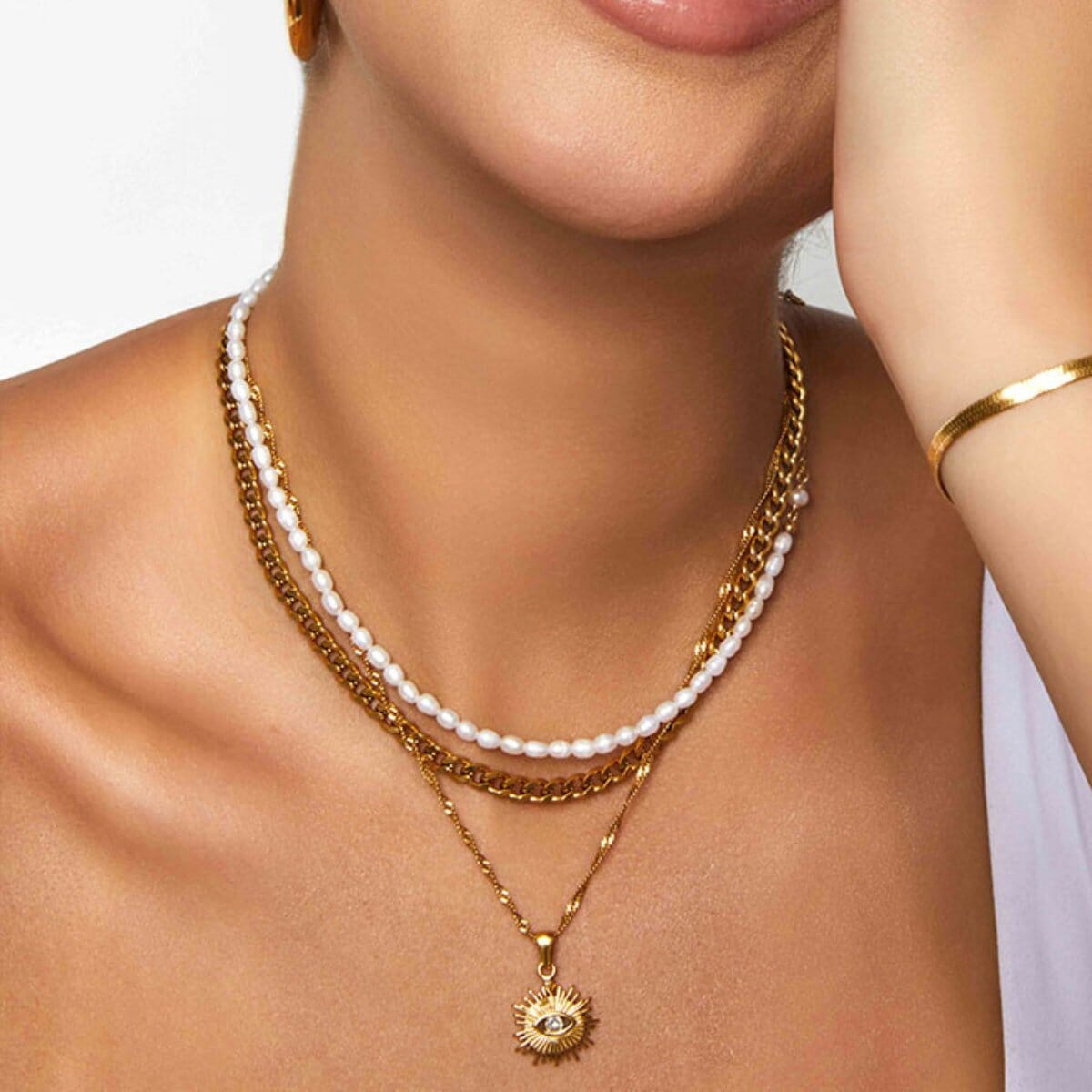 Colar Eye Banhado em Ouro 18K Colar Eye Banhado em Ouro 18K Minha loja 