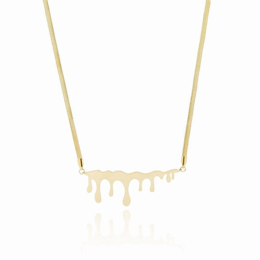 Colar Favo de Mel Minimalista Banhado em Ouro 18K Colar Favo de Mel Minimalista Banhado em Ouro 18K Minha loja 45cm 