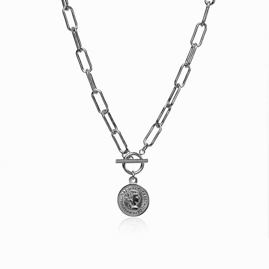 Colar New York Cents - Prata Colar New York Cents Banhado em Ouro 18K - Prata Minha loja 50cm