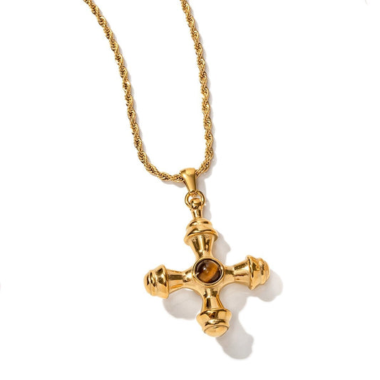 Colar Olho de Tigre Banhado em Ouro 18k Colar Olho de Tigre Banhado em Ouro 18k Minha loja Ouro 