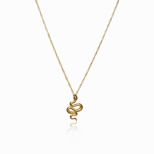 Colar Serpente Pingente Banhado em Ouro 18K Colar Serpente Pingente Banhado em Ouro 18K Minha loja 45cm 