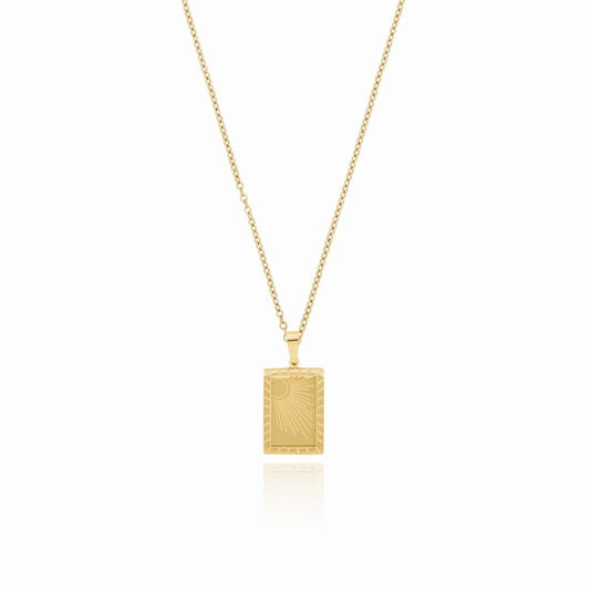 Colar Sunrise Pingente Nascer do Sol Banhado em Ouro 18K Colar Sunrise Pingente Nascer do Sol Banhado em Ouro 18K Minha loja 42cm 