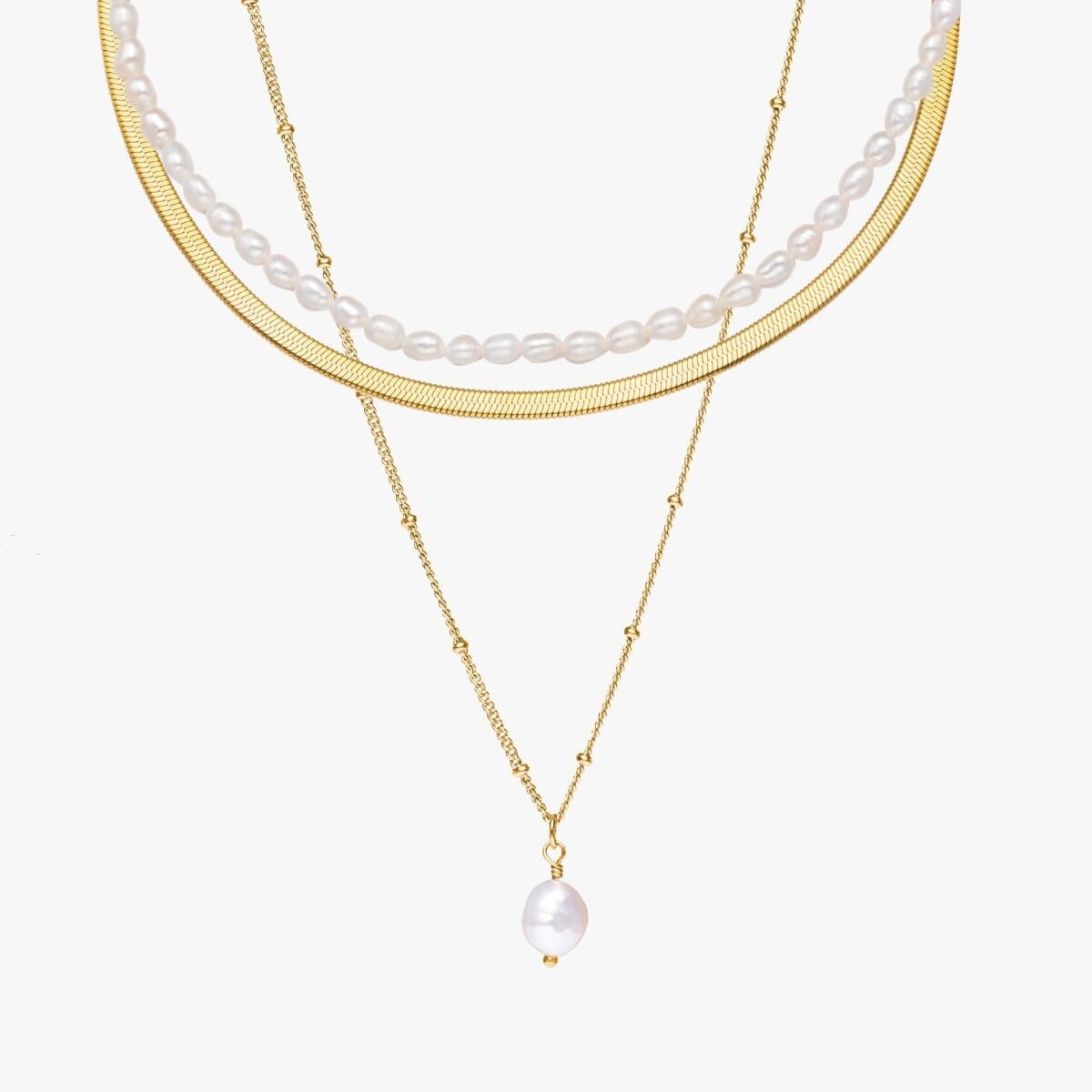 Mix Noronha Colar Triplo Banhado em Ouro 18k Mix Noronha Colar Triplo Banhado em Ouro 18k Minha loja 