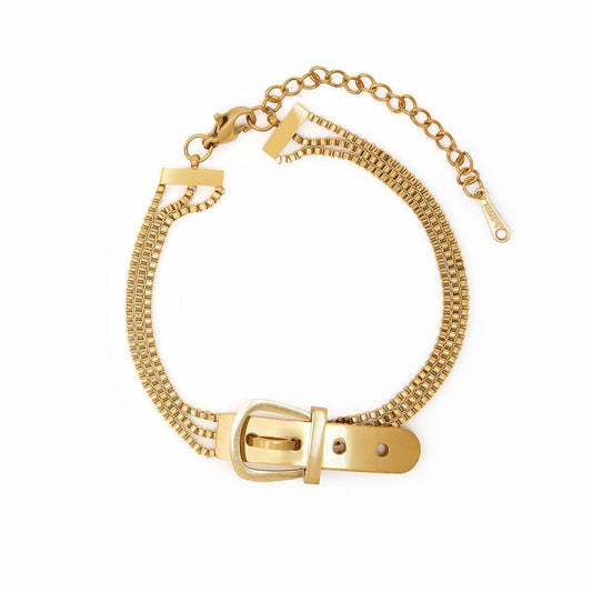 Pulseira com Fivela Banhado em Ouro 18K Pulseira com Fivela Banhado em Ouro 18K Minha loja Ouro 