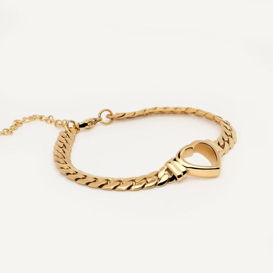 Pulseira Coração Minimalista Banhado em Ouro 18K Pulseira Coração Minimalista Banhado em Ouro 18K Minha loja Ouro 