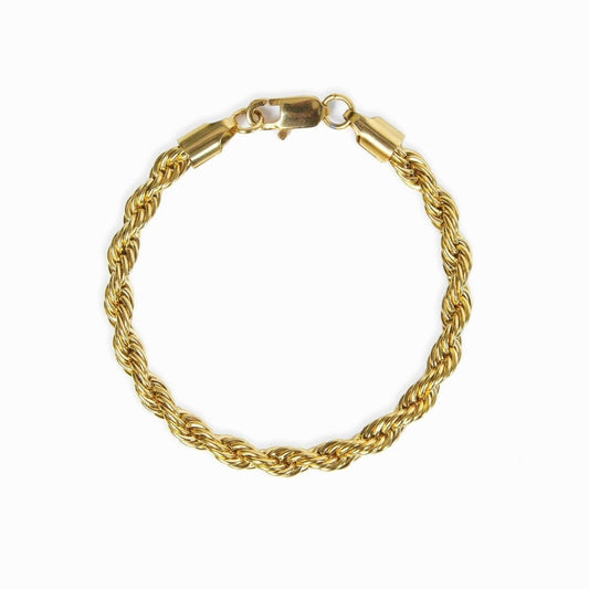 Pulseira Cordão Baiano Banhado em Ouro 18K Pulseira Cordão Baiano Banhado em Ouro 18K Minha loja 17CM 