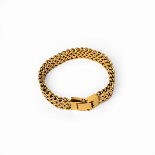 Pulseira Link Banhado em Ouro 18k Pulseira Link - Ouro Minha loja 18cm