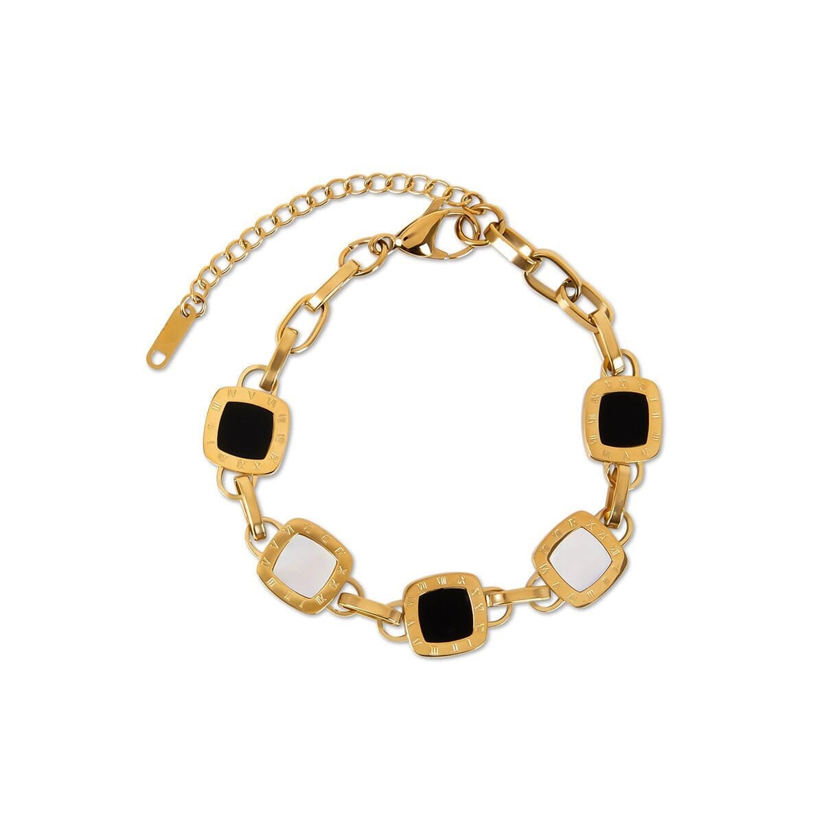 Pulseira Mono Quadrada Banhado em Ouro 18k Pulseira Viena Quadrada Banhado em Ouro 18k Minha loja Ouro 