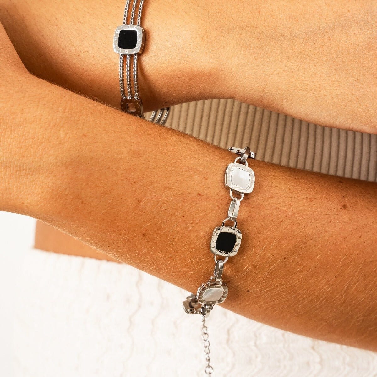 Pulseira Mono Quadrada - Prata Pulseira Viena Quadrada Prata Minha loja 