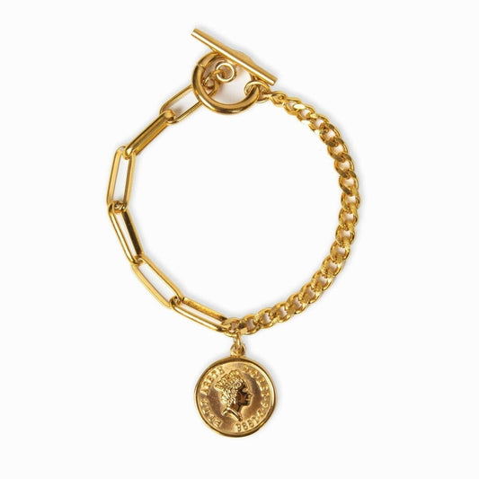 Pulseira New York Cents Banhado em Ouro 18K Pulseira New York Cents Banhado em Ouro 18K Minha loja 18cm 