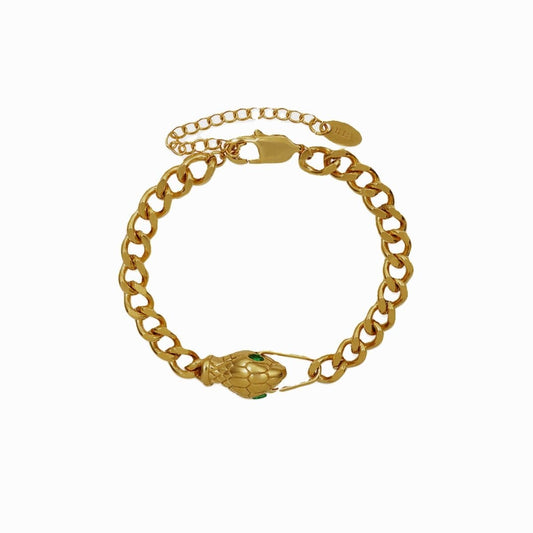 Pulseira Serpente Banhado em Ouro 18K Pulseira Serpente Banhado em Ouro 18K Minha loja 16cm 